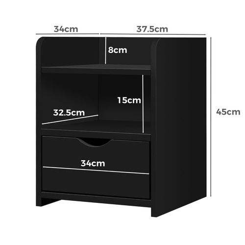 VECELO Nightstand End Side Table for Living Room,Bedroom